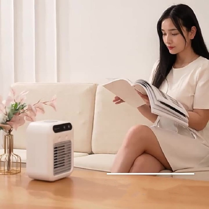 Portable Evaporative Air Cooler & Water Fan – USB/AC Powered, Cools Room, Office & Car