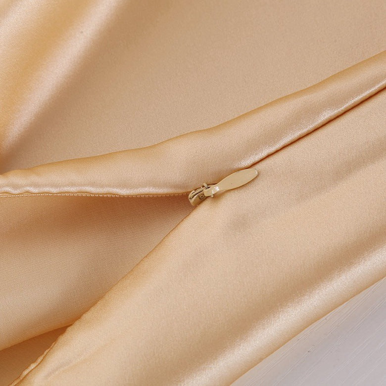 Pillowcase Satin Solid Color Simulation Silk Single Pillowcase Ice Silk
