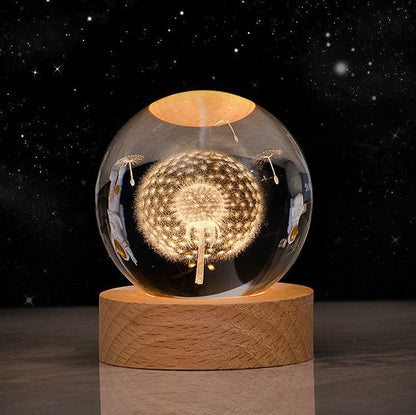 Starry Sky Moon Crystal Ball Projection Lamp - Creative Night Light Gift