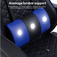 Racing Style Gaming Chair With Footrest,PU Leather,Massage Lumbar Support,Reclining,360degree  Swivel Seater Adjustable Height — view 5