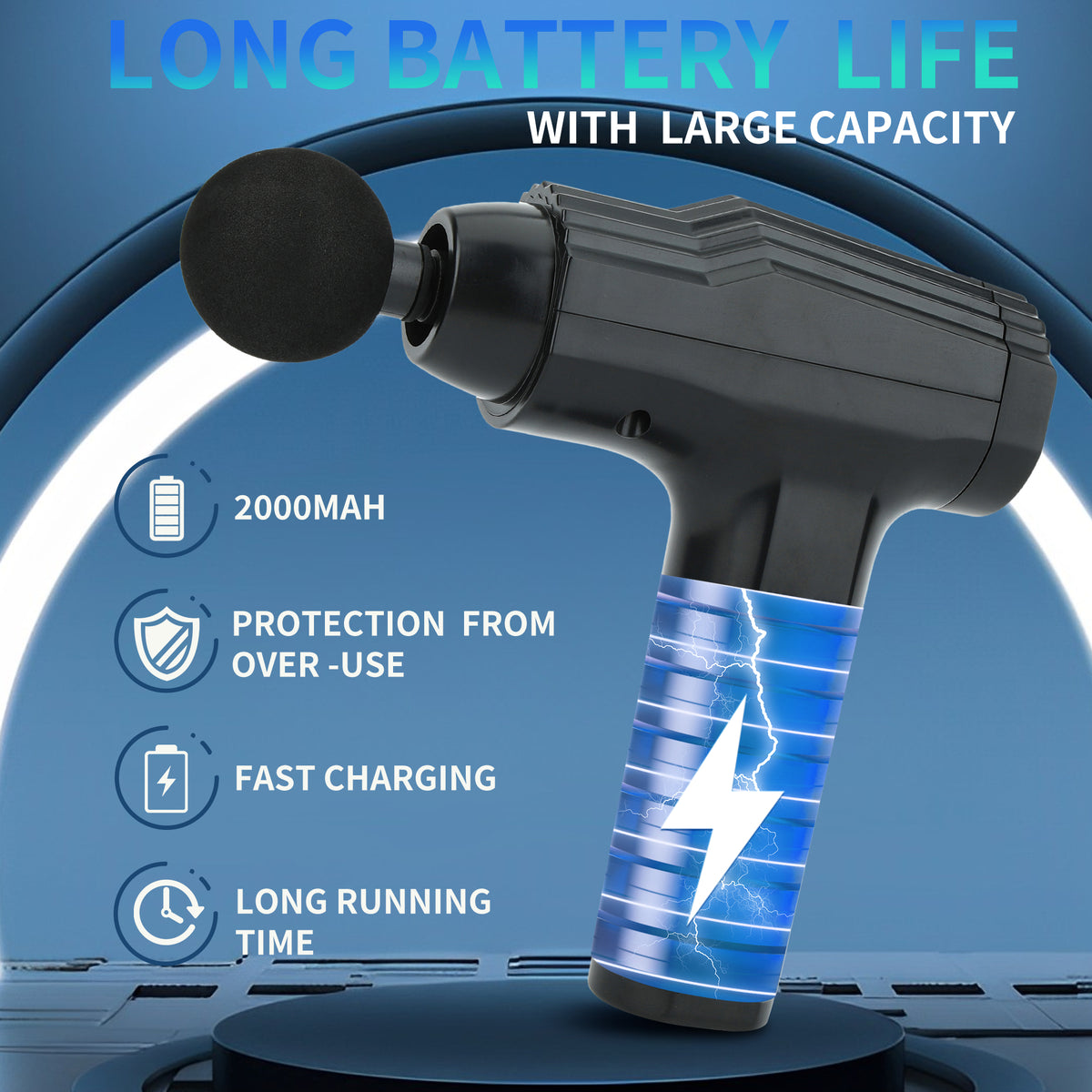 Deep Tissue Massage Gun High Intensity, Powerful Muscle Massager For Fitness Athletes Recovery, Hot-sale, Factory Direct — view 2