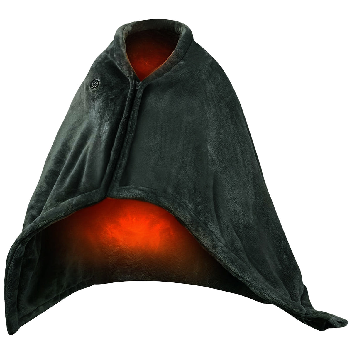 USB Heated Blanket Electric Heated Blanket Heated Poncho Shawl Wrap Throw with Zipper Washable for Home Office 59*31in — view 5
