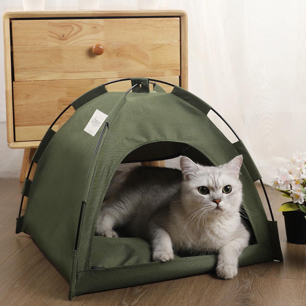 Cat Tent & Dog Bed with Cooling Cushion – Indoor Pet Sofa & Kennel