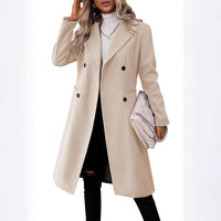 Elegant Autumn Long Wool Overcoat
