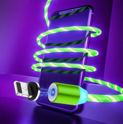 Compatible With Apple, Flowing Light Magnetic Streamer Data Line Cable For