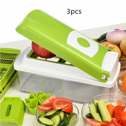 12-Piece Multifunctional Vegetable Chopper & Slicer Set