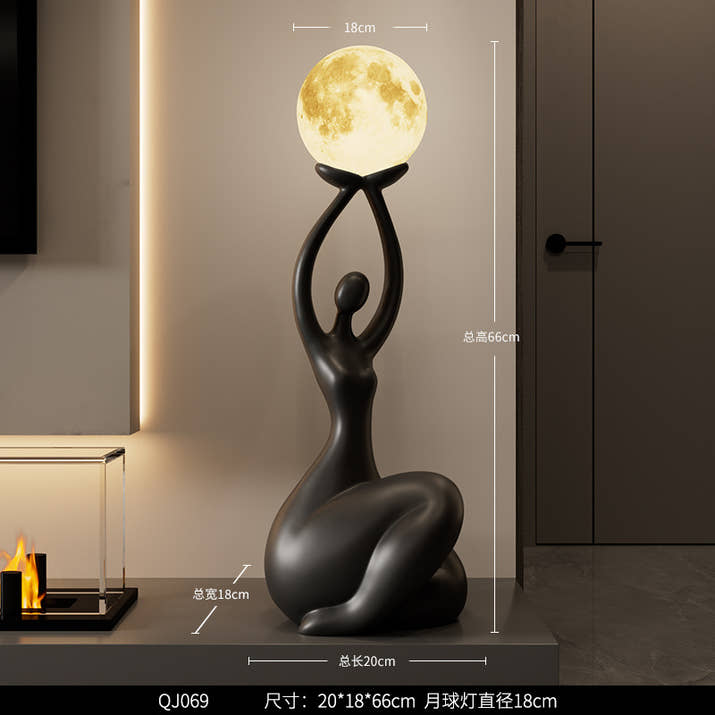 Abstract Figurine Art Piece High-end Floor-standing Ambient Lamp — view 3