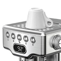 Geek Chef 20-Bar Espresso Machine with Milk Frother – 1.8 L Water Tank, Stainless Steel, Home Cappuccino & Latte Maker