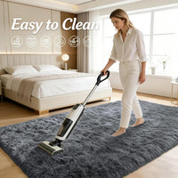 4x5.9 Ft Soft Fluffy Shaggy Area Rug, Machine Washable Indoor Floor Carpet For Bedroom Living Room — view 3