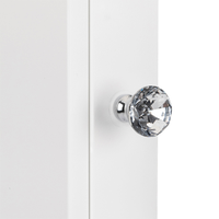 Single Door Mirror Indoor Bathroom Wall Mounted Cabinet Shelf White — view 5