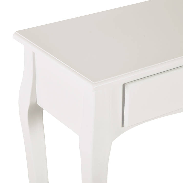 Console Table Modern Sofa Side Desk With Storage Shelves Drawers For Living Room Entryway Bedroom Ivory White — view 2