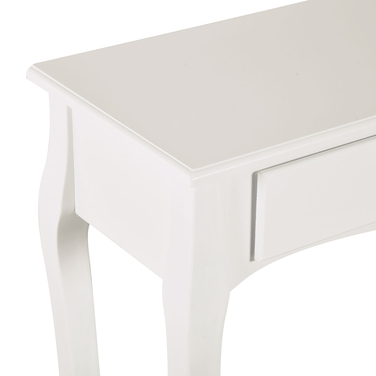 Console Table Modern Sofa Side Desk With Storage Shelves Drawers For Living Room Entryway Bedroom Ivory White — view 2