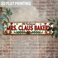 2D Retro Santa Claus & Mrs. Claus Baking Metal Sign, Christmas Wall Art — view 2