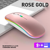 Ultra-Thin Wireless Colorful Luminous Charging Mouse