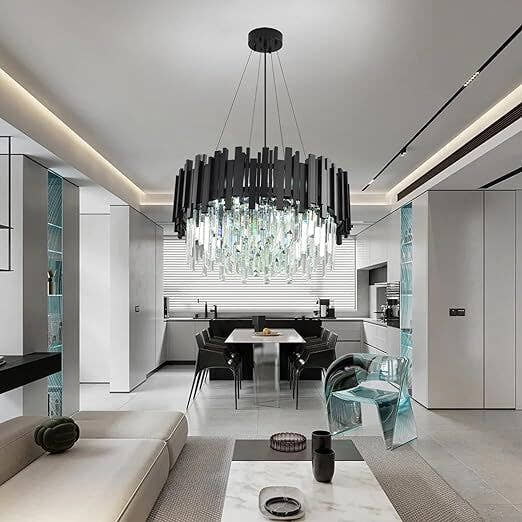 Modern LED Ceiling Light & Pendant Light E14 Crystal Chandelier Dimmable Round — view 3