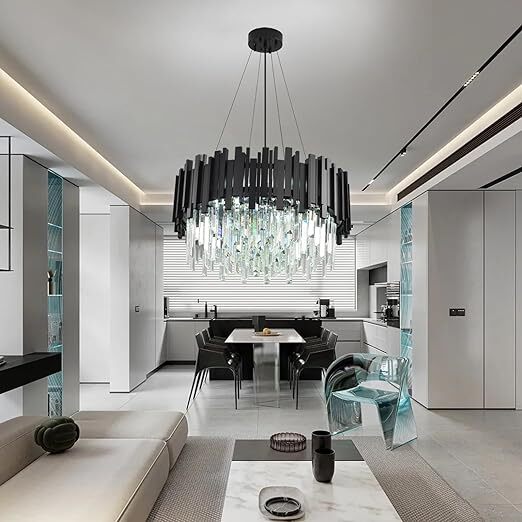 Modern LED Ceiling Light & Pendant Light E14 Crystal Chandelier Dimmable Round — view 3