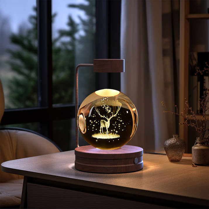 Crystal Ball Cosmic Dinosaur Indoor Night Light Usb Power Warm Bedside