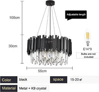 Modern LED Ceiling Light & Pendant Light E14 Crystal Chandelier Dimmable Round — view 5