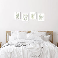 4PCS 8X10in,Botanical Plant Canvas Wall Art, Framed Boho Wall Decor For Bathroom, Minimalist Aesthetic Bedroom Wall Art — view 6