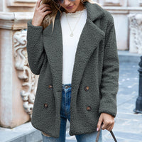 Loose Lapel Fluffy Coat