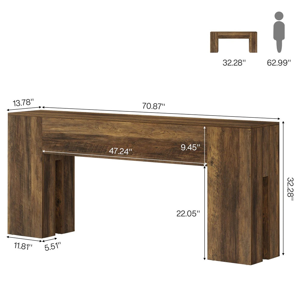Wooden Console Table — view 3