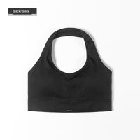 Ribbed Sports Bra – Seamless Halter Workout Top