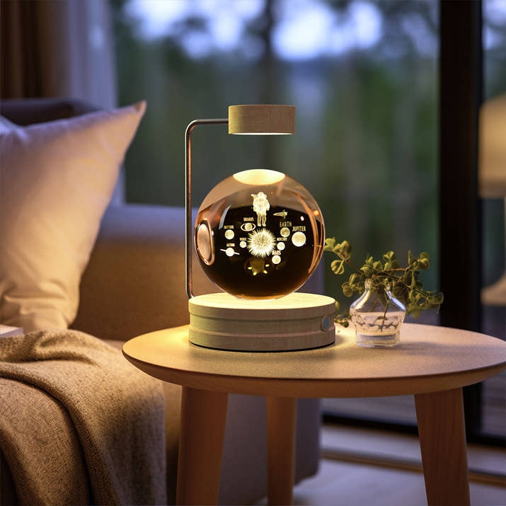 Crystal Ball Cosmic Dinosaur Indoor Night Light Usb Power Warm Bedside