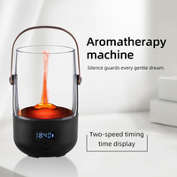 Perfect Gift Retro Essential Oil Diffuser With Realistic Flame Effect - 200ML Humidifier, 3 Timers, Ambient Lighting & Waterless Protection