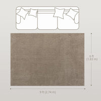 6x9 Area Rug, Luxurious Faux Fur Rug, Non-Slip Floor Carpet for Living Room, Bedroom, Dining Room, Tan — view 3