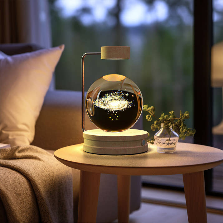 Crystal Ball Cosmic Dinosaur Indoor Night Light Usb Power Warm Bedside