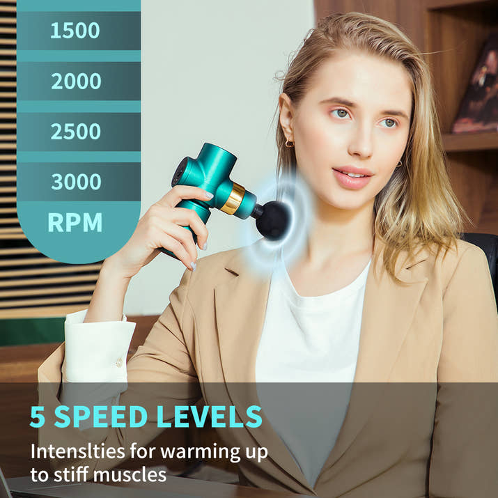 Portable Mini Massage Gun, Brushless Motor High-End Deep Tissue Percussion Massager, Handheld Muscle Relief Device, Factory Direct — view 3