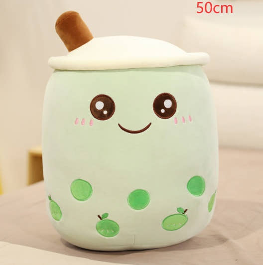 Cute Fruit Drink Plush Stuffed Soft Strawberry Milk Tea Plush Boba Tea Cup