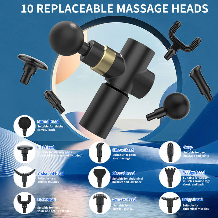Portable Mini Massage Gun, Brushless Motor High-End Deep Tissue Percussion Massager, Handheld Muscle Relief Device, Factory Direct — view 5