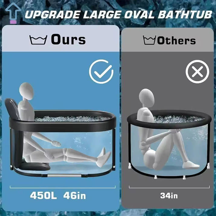 Portable Foldable Ice Bath Tub For Athletes Multiple Layered Portable
