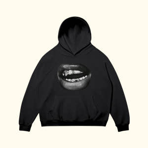 Retro Lip Print Hoodie