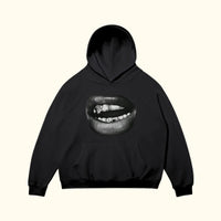 Retro Lip Print Hoodie