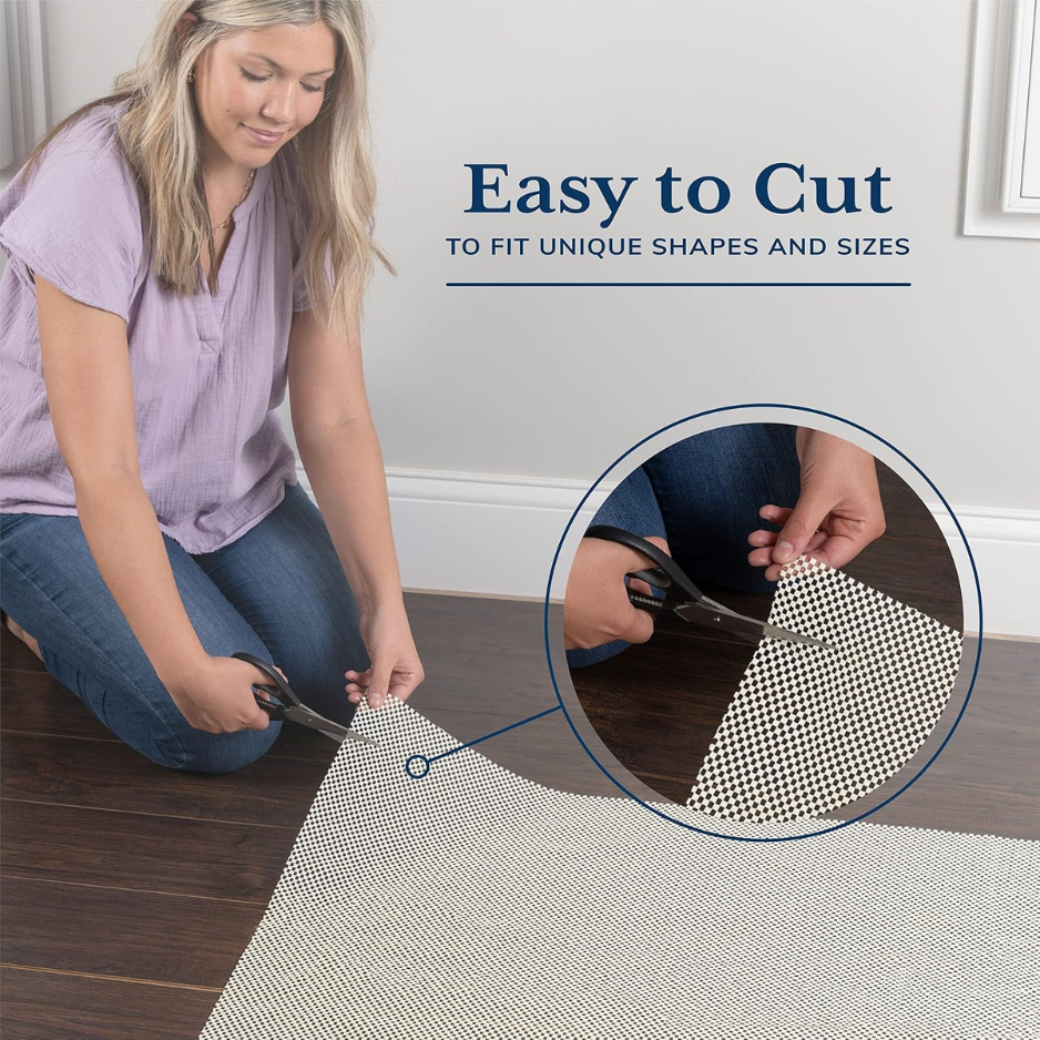 Non Slip Rug Pad Gripper For Hardwood Floors, Strong Anti Slip And Skid Mat, Keep Rugs Safe And In Place For Tile, Carpet Liner Grippers Under Area Rugs, 2x3 Ft Pads — view 4