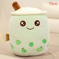 Cute Fruit Drink Plush Stuffed Soft Strawberry Milk Tea Plush Boba Tea Cup