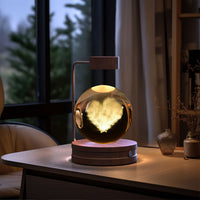 Crystal Ball Cosmic Dinosaur Indoor Night Light Usb Power Warm Bedside