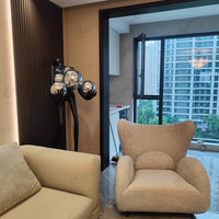 Humanoid Art Sculpture Ball-Holding Floor Lamp