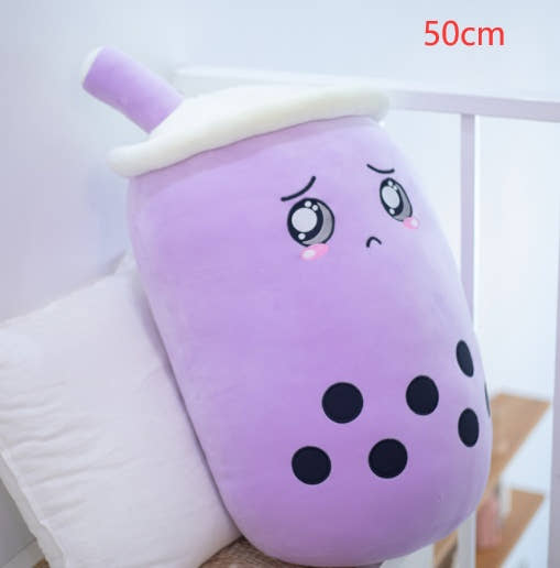 Cute Fruit Drink Plush Stuffed Soft Strawberry Milk Tea Plush Boba Tea Cup