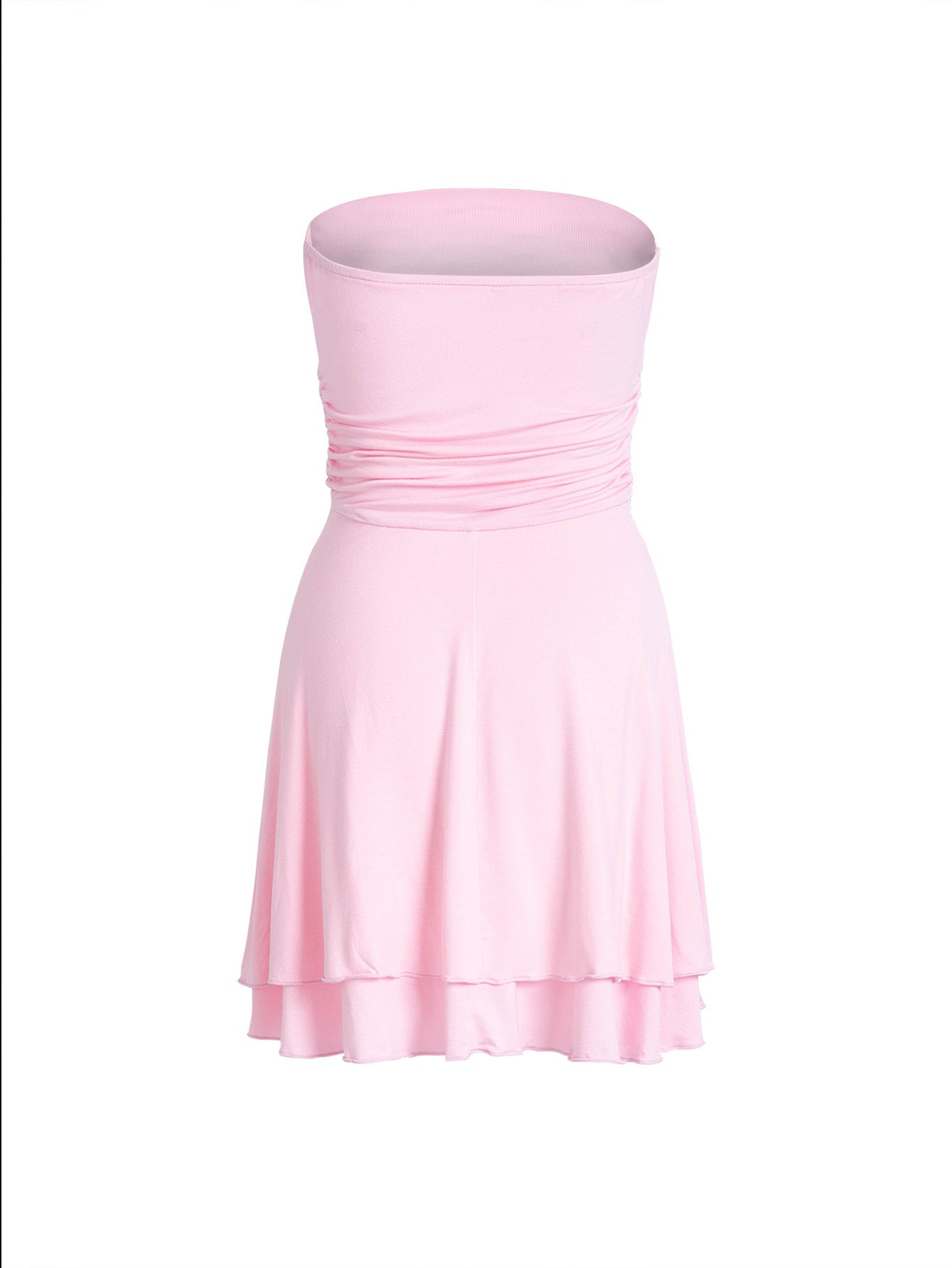 Y2K Tube-Top Pleated Short Dress – Sexy Summer Tight Dress