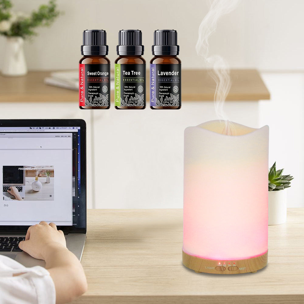 Bedroom Essential Aromatherapy Diffuser With Humidifier, Timer & 7-Color Mood Light Includes 3 Oils — view 4