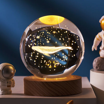 Starry Sky Moon Crystal Ball Projection Lamp - Creative Night Light Gift