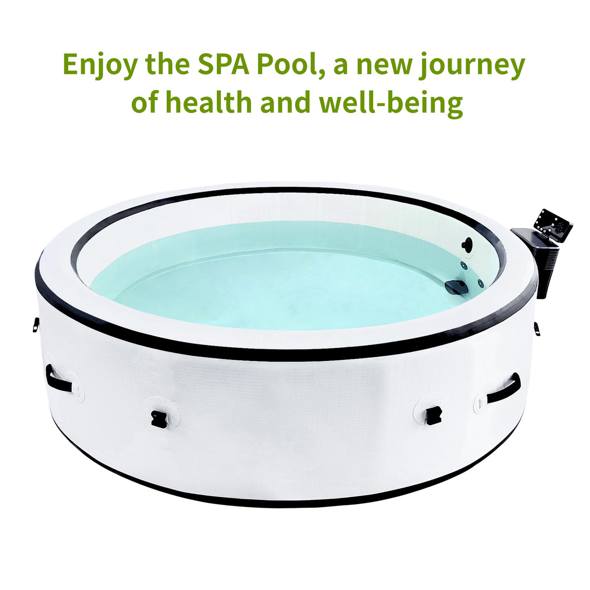 Large hot tub for 4 to 6 People, Portable Outdoor spa with 150 airjets and 1 Thermal Cover Massage hot tub for Patio Garden and Outdoors — view 5