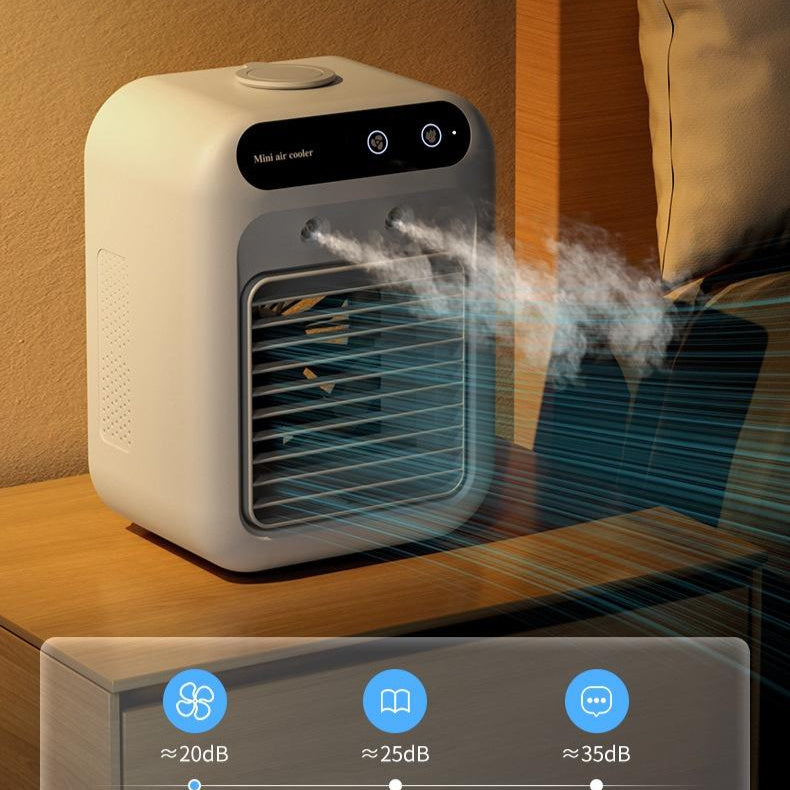 Portable Evaporative Air Cooler & Water Fan – USB/AC Powered, Cools Room, Office & Car