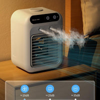 Portable Evaporative Air Cooler & Water Fan – USB/AC Powered, Cools Room, Office & Car