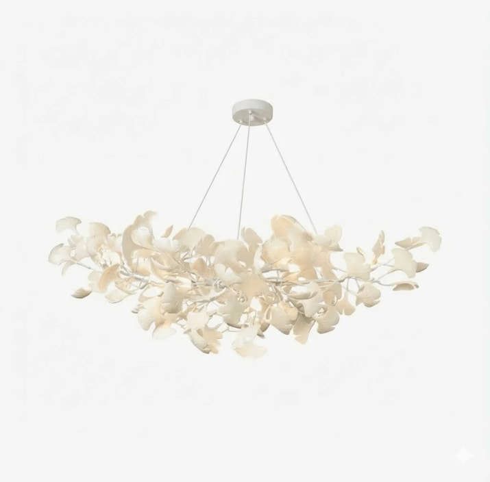 Creative Ceramic Ginkgo Leaf Chandelier — view 5