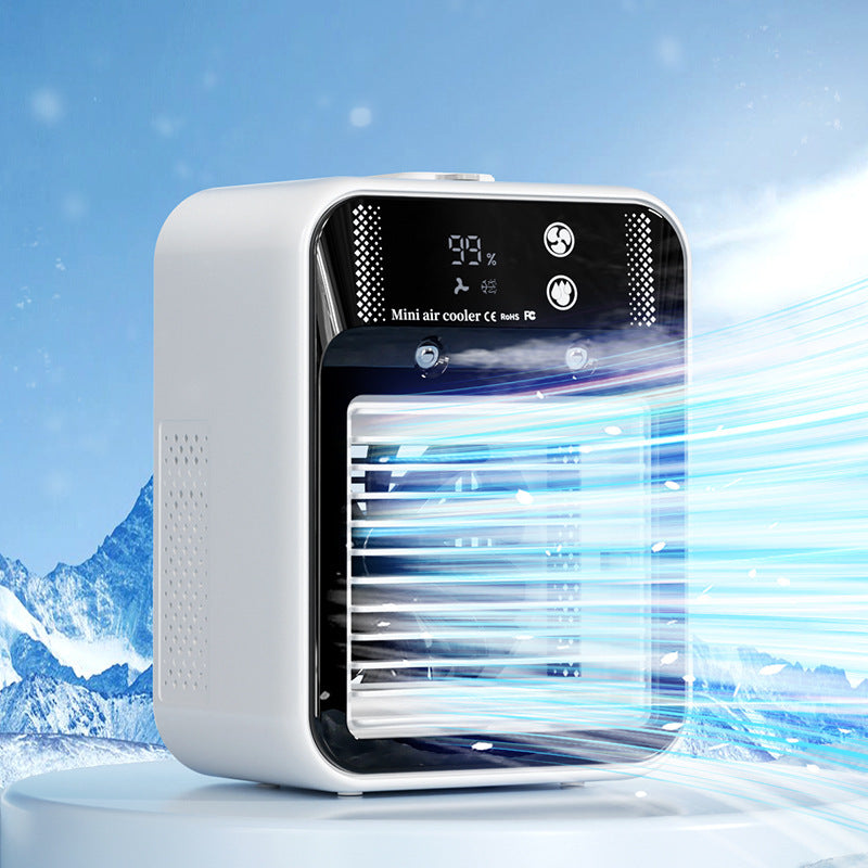 Portable Evaporative Air Cooler & Water Fan – USB/AC Powered, Cools Room, Office & Car