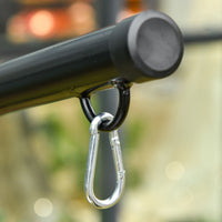Hanging Hammock Stand Hammock Chair Stand C Stand Steel Heavy Duty Stand For Hanging Hammock Air Porch Swing Chair Indoor Outdoor (Only Construction) — view 4
